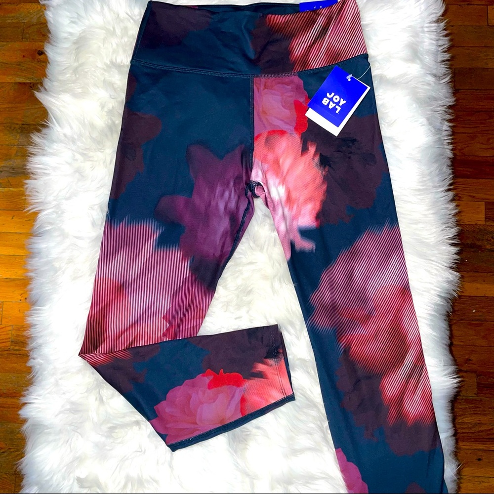 Women's Floral Print High Rise Seamless Mesh7/8 Leggings- Joylab